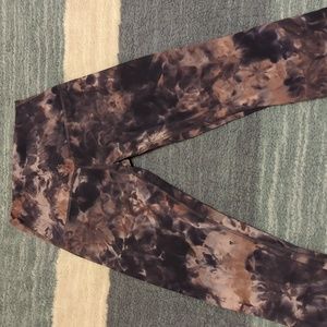 Purple and blue tie dye Lululemon leggings